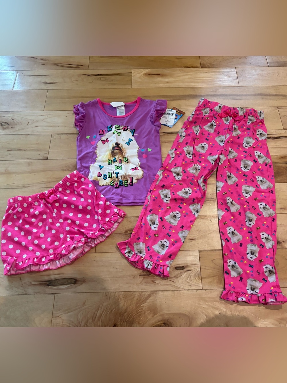 Crazy 8 Purple & Hot Pink Puppy Pajama Set